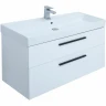 Тумба под раковину Aquanet Nova 100 249922 подвесная Белая глянцевая МДФ / ЛДСП