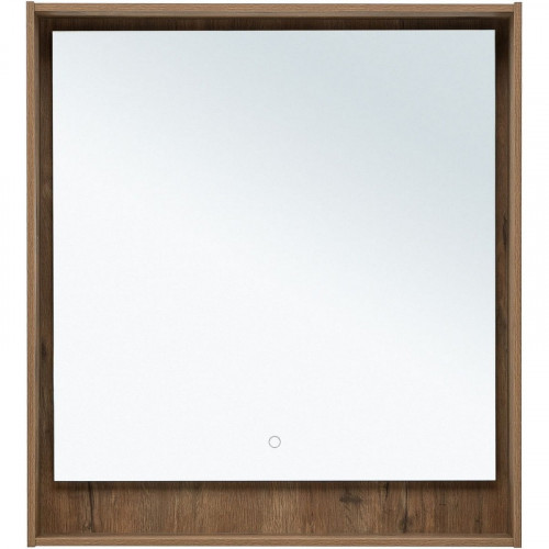 Зеркало Aquanet Милан 80 336400 с подсветкой Дуб рустикальный с сенсорным выключателем МДФ / ЛДСП, стекло