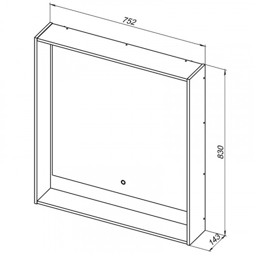 Зеркало Aquanet Милан 80 336400 с подсветкой Дуб рустикальный с сенсорным выключателем МДФ / ЛДСП, стекло