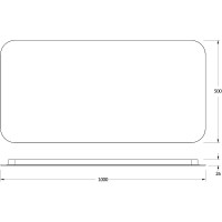 Зеркало Defesto Opti 100x50 DF 2805SH с подсветкой 28W-4500К/Сенсорный выключатель/Нейтральный белый свет