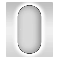 Зеркало Wellsee 7 Rays' Spectrum 60 172201560-172201570 с подсветкой цвет Черный матовый с сенсорным выключателем