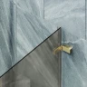 Шторка для ванны Maybah Glass MGV-647-3 405х1400 поворотная на петлях Золото стекло бронзовое матовое