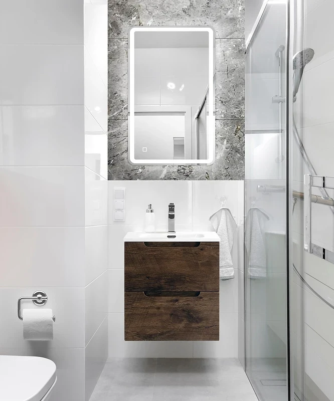 Тумба под раковину BelBagno Etna 50 ETNA-500-2C-SO-RW подвесная Rovere Moro МДФ / ЛДСП