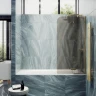 Шторка для ванны Maybah Glass MGV-917-3 990х1400 поворотная с добором Золото стекло бронзовое матовое