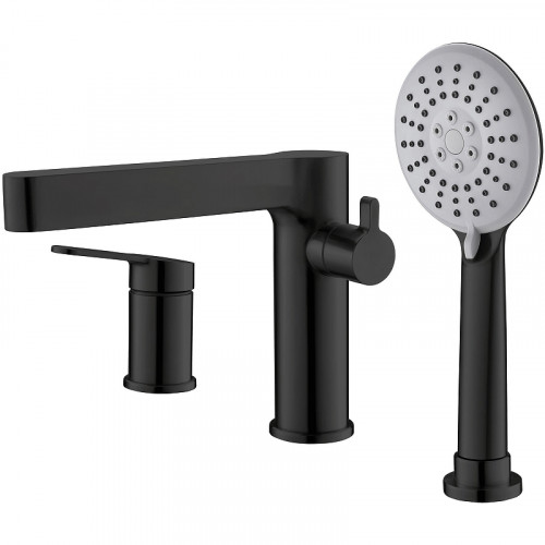 Смеситель на борт ванны BelBagno Delta DEL-BVD3-NERO Черный матовый нержавеющая сталь