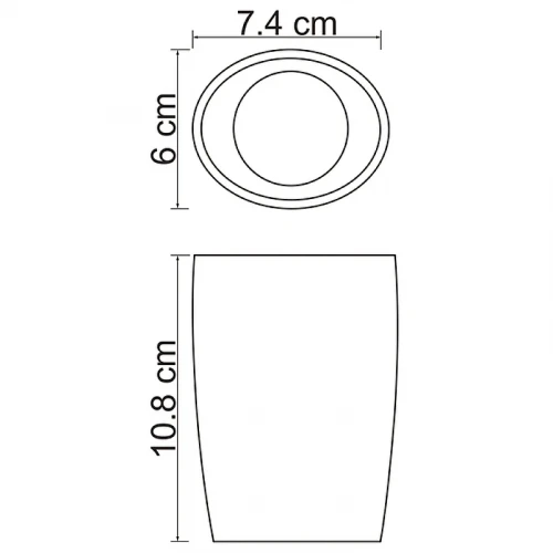 Стакан для зубных щеток WasserKRAFT Dinkel K-4628 Белый матовый