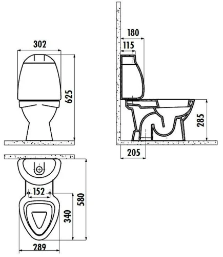 Унитаз компакт Creavit Cocuk CK300-11CB00E-0000+KC0802.01.0000E детский цвет Белый без бачка с сиденьем