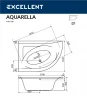 Акриловая ванна Excellent Aquarella 170x110 L WAEX.ARL17.SOFT.CR с гидромассажем