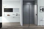 Душевая дверь Cezares Urban 150 URBAN-B-12-150-C-NERO профиль Черный матовый стекло прозрачное