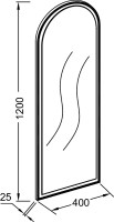 Зеркало Jacob Delafon Allure 40 EB1464-S14 с подсветкой Черный сатин с инфракрасным выключателем МДФ / ЛДСП, стекло