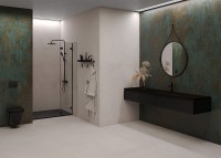 Душевой поддон из искусственного камня Starohome Solid 100х90 1237836 Black Matt
