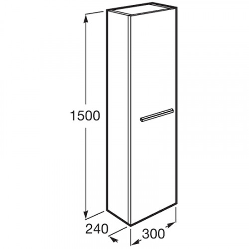 Шкаф пенал Roca Victoria 30 A857564402 подвесной Городской дуб