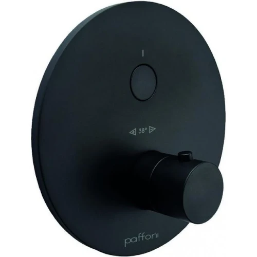 Смеситель для душа Paffoni Compact Box CPT013NO с термостатом цвет Черный матовый