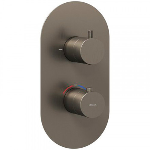 Смеситель для душа Ravak Espirit ES 063.20GB.O2 X070323 с термостатом Графит латунь встраиваемый