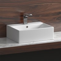 Раковина Ceramicanova Element 50 CN6040 Белая фарфор накладная