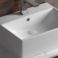 Раковина Ceramicanova Element 50 CN6040 Белая фарфор накладная