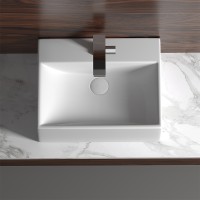 Раковина Ceramicanova Element 50 CN6040 Белая фарфор накладная