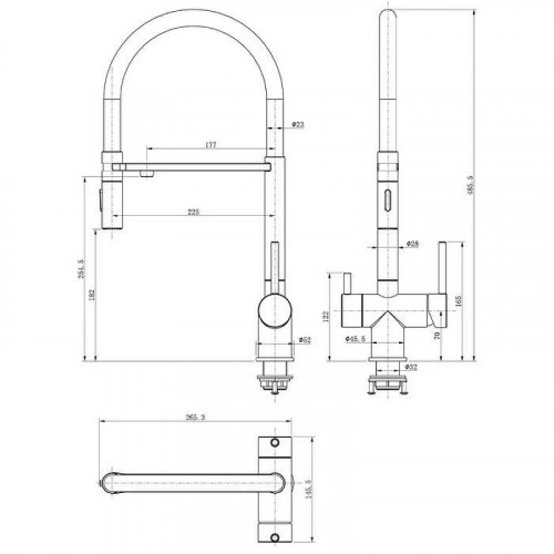 Смеситель для кухни Grocenberg GB4096GO Золото