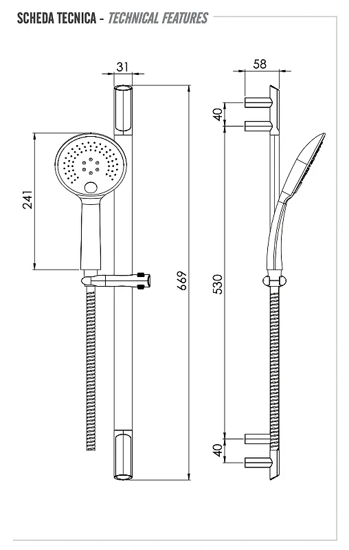 Душевой гарнитур Remer Vanity 317V315P3 цвет Хром