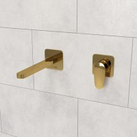 Смеситель для раковины WasserKRAFT Neckar A2151.279 Золото глянцевое латунь встраиваемый