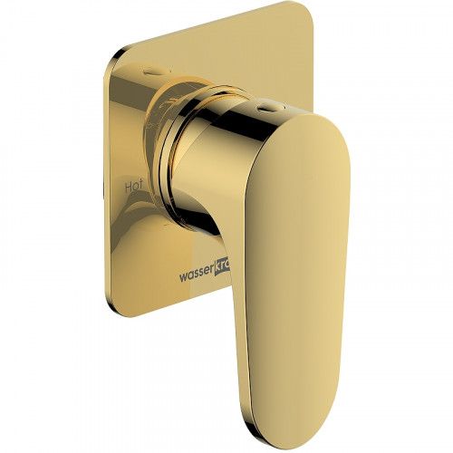 Смеситель для раковины WasserKRAFT Neckar A2151.279 Золото глянцевое латунь встраиваемый