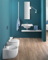 Раковина Hatria Le Fiabe 60 Y1BR Белая фаянс подвесная, полувстраиваемая