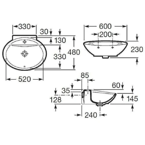 Раковина подвесная Roca Fontana 60 327877000 Белая