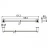 Полотенцедержатель CeramaLux Venezia 88608-1 Хром