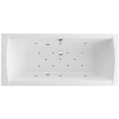 Акриловая ванна Excellent Aquaria Lux Slim 180x80 WAEX.AQU18S.RELAX.CR цвет Белый с гидромассажем форсунки Хром