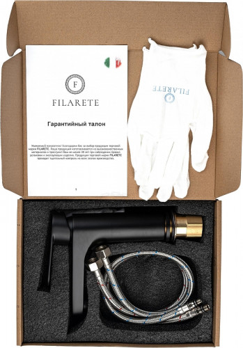 Смеситель для раковины FILARETE Retta FL5030BL цвет Черный матовый