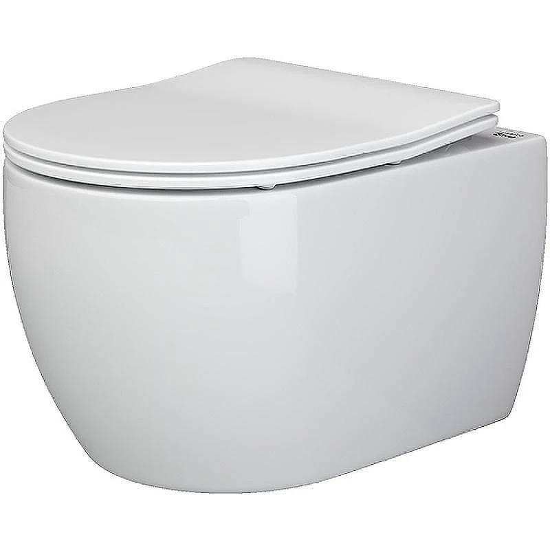 Унитаз с инсталляцией Ceramicanova Play CN3001 + Tece Base 9400413 с сиденьем Микролифт и Белой клавишей смыва