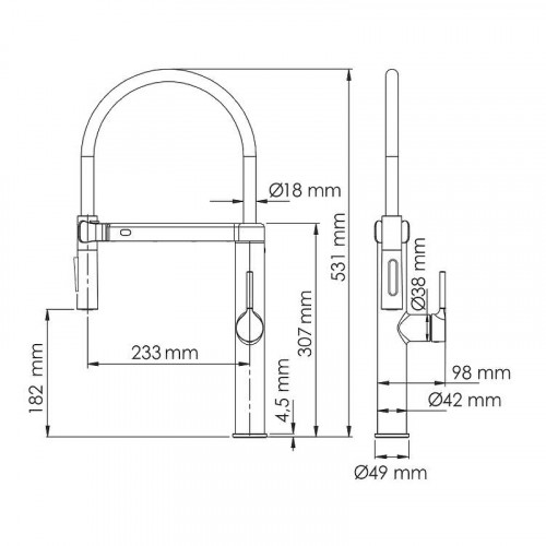 Смеситель для кухни WasserKRAFT A8817 цвет Хром