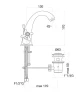Смеситель для раковины Fiore Margot Sky 01ZZ0623 цвет Бронза
