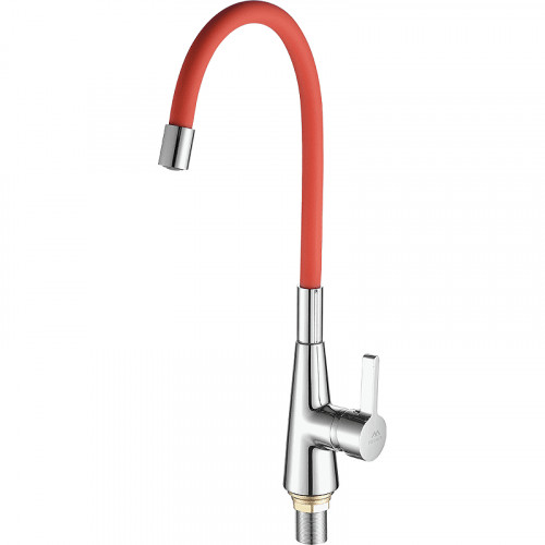 Смеситель для кухни Fashun A4153+B06 цвет Хром Красный
