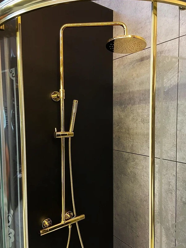 Душевая система AltroBagno Costanza 0302 Or с термостатом цвет Золото