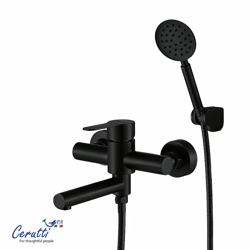 Смеситель для ванны Ceruttispa Овидио (Ovidio) VMB CT12084 12084 цвет Черный матовый