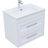 Тумба с раковиной Aquanet Бостон New 70 345365 подвесная Белый сатин