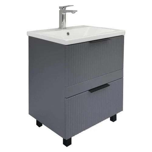 Тумба с раковиной Comforty Лима 60 00-00019209 цвет Антрацит