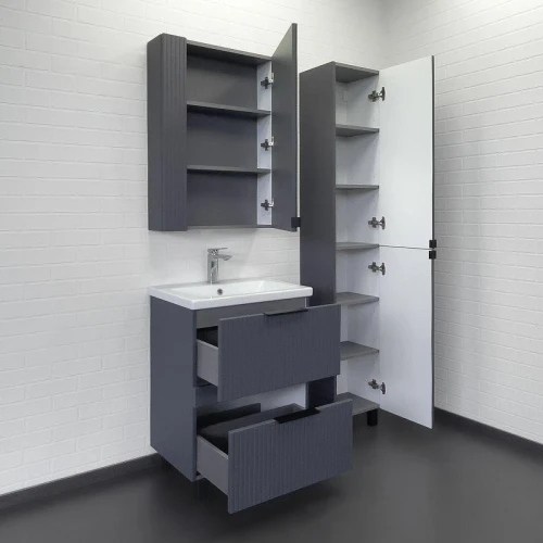 Тумба с раковиной Comforty Лима 60 00-00019209 цвет Антрацит