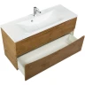 Тумба с раковиной BelBagno Marino-H60 110 MARINO-H60-1100-2C-SO-RN-P+110 BB1100/450-LV-MR-PR подвесная Rovere Nature