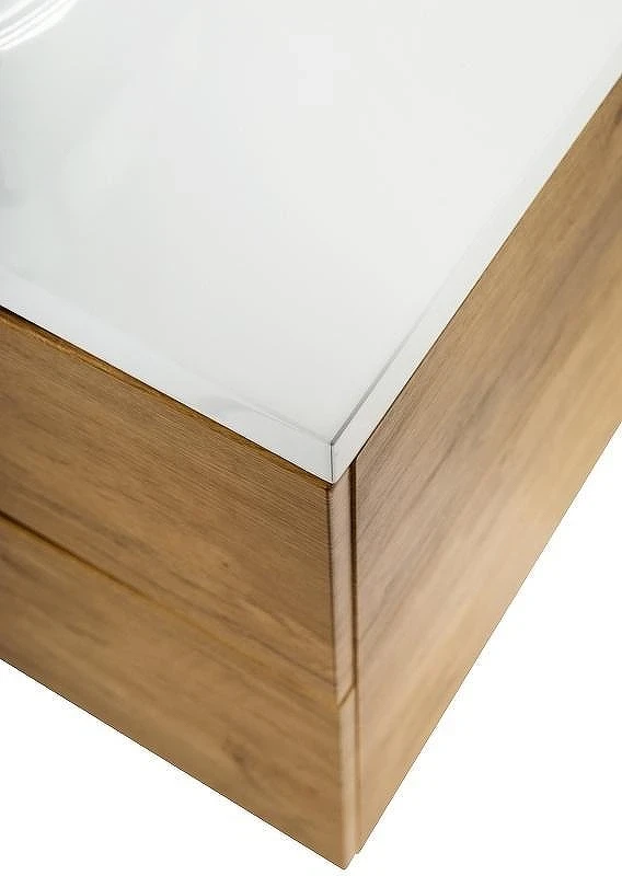 Тумба с раковиной BelBagno Marino-H60 110 MARINO-H60-1100-2C-SO-RN-P+110 BB1100/450-LV-MR-PR подвесная Rovere Nature