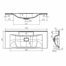 Тумба с раковиной BelBagno Marino-H60 110 MARINO-H60-1100-2C-SO-RN-P+110 BB1100/450-LV-MR-PR подвесная Rovere Nature