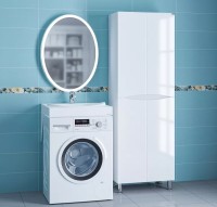Раковина СанТа Сатурн 60 900126 на стиральную машину Белая искусственный камень (литьевой мрамор) на стиральную машину
