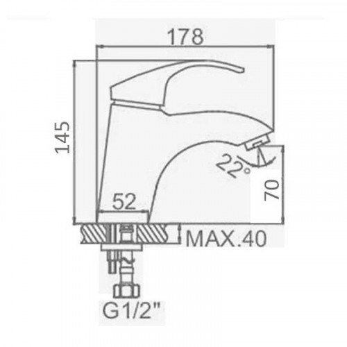 Смеситель для раковины D-Lin D110401-6 цвет  Хром