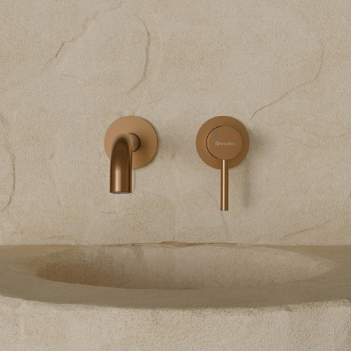 Смеситель для раковины Knotlor Eclipse SS-25/RB цвет Бронза