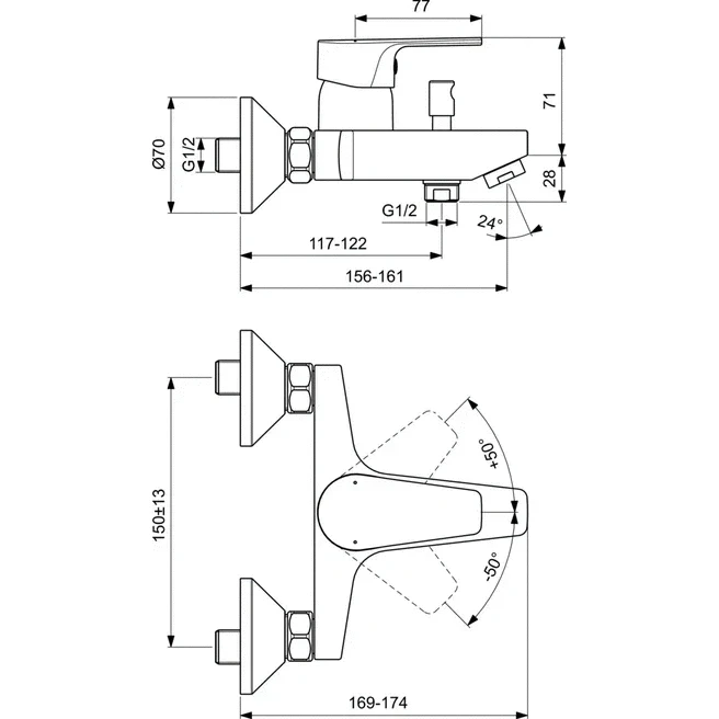 Комплект смесителей Ideal Standard Esla BC264AA Хром