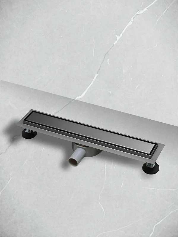 Душевой лоток AltroBagno Livello 60 071239 GM с решеткой цвет Оружейная сталь / под плитку