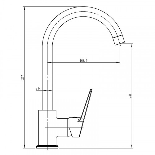 Смеситель для кухни Loranto Inessa LR70287001 цвет Хром
