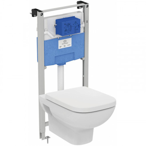 Комплект унитаза с инсталляцией Ideal Standard I.Life A I001701 с сиденьем Микролифт фарфор подвесной