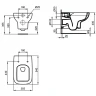 Комплект унитаза с инсталляцией Ideal Standard I.Life A I001701 с сиденьем Микролифт фарфор подвесной